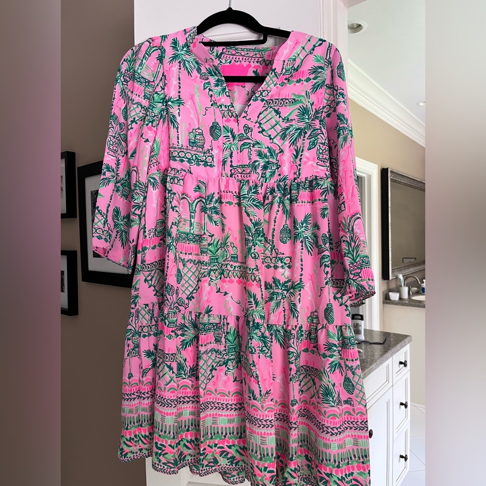 Lilly Pulitzer Pink and Green Patterned dress